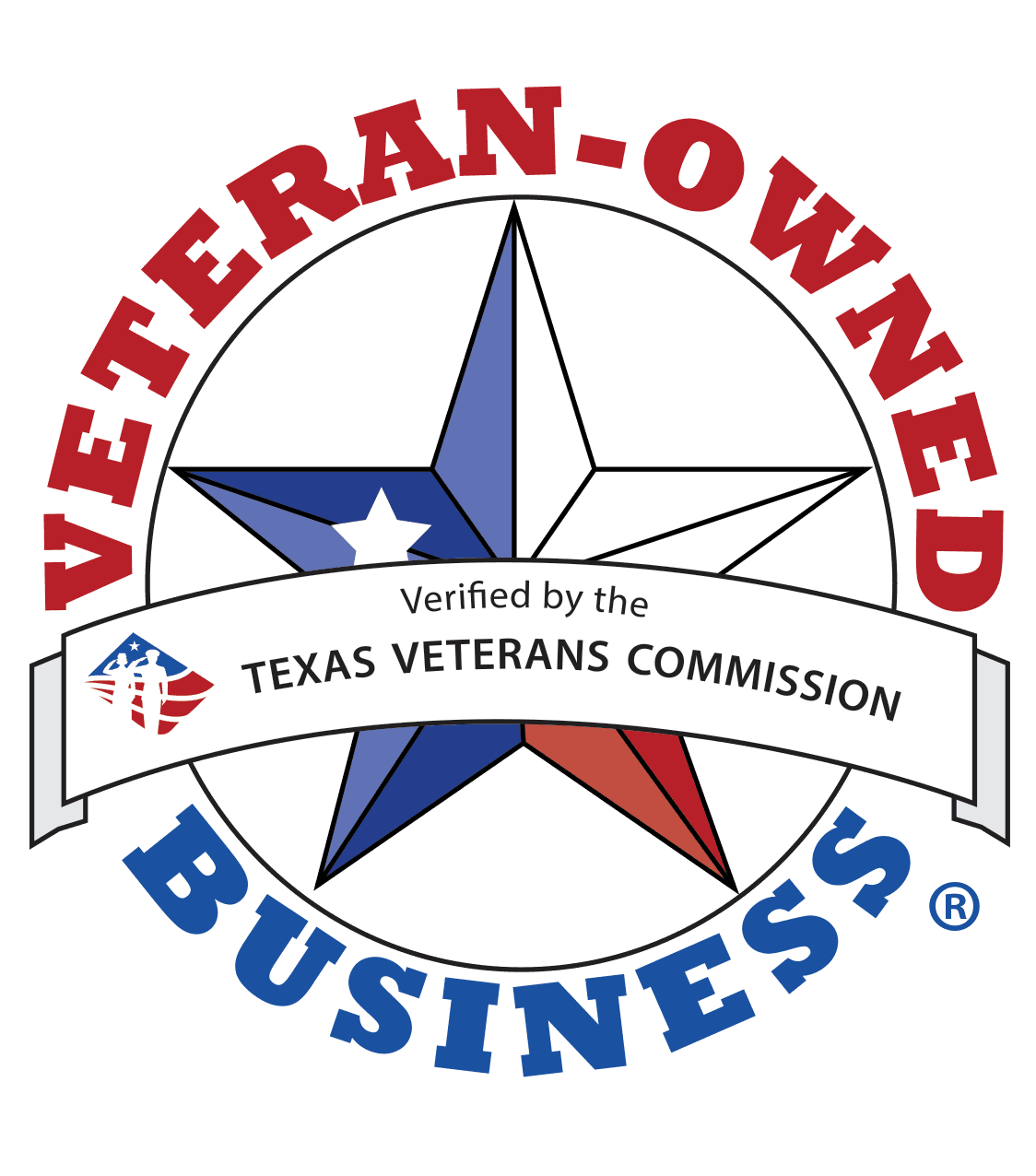 Veteran-Owned Business badge verified by the Texas Veterans Commission